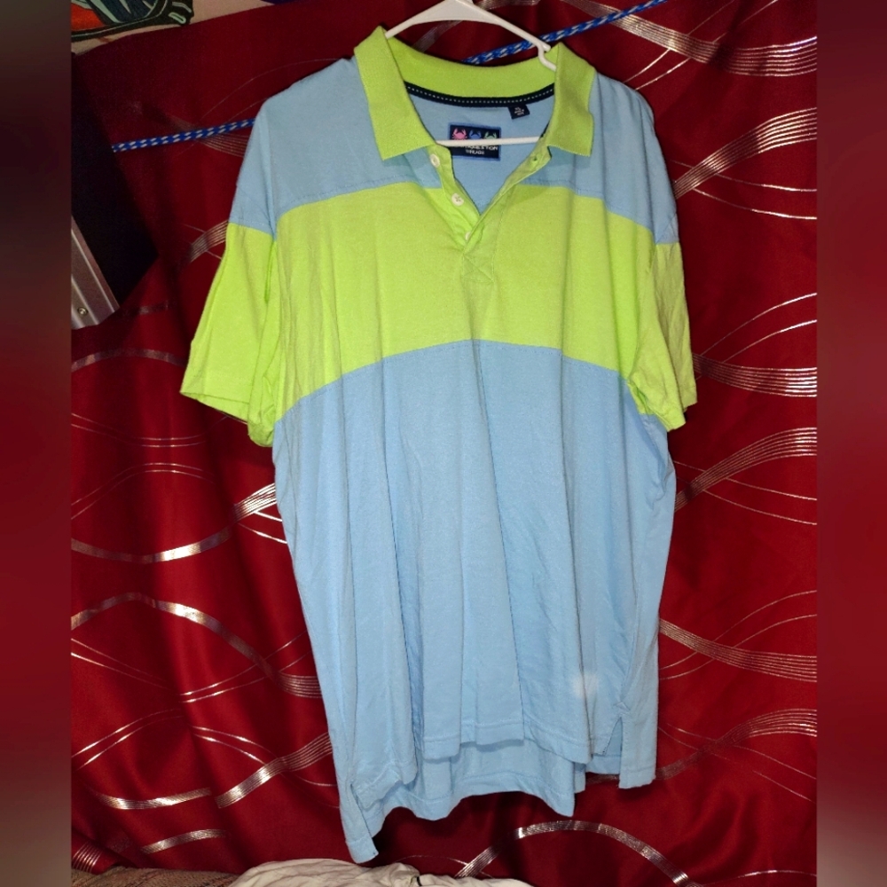Men's bright colored polo style XL short sleeve shirt